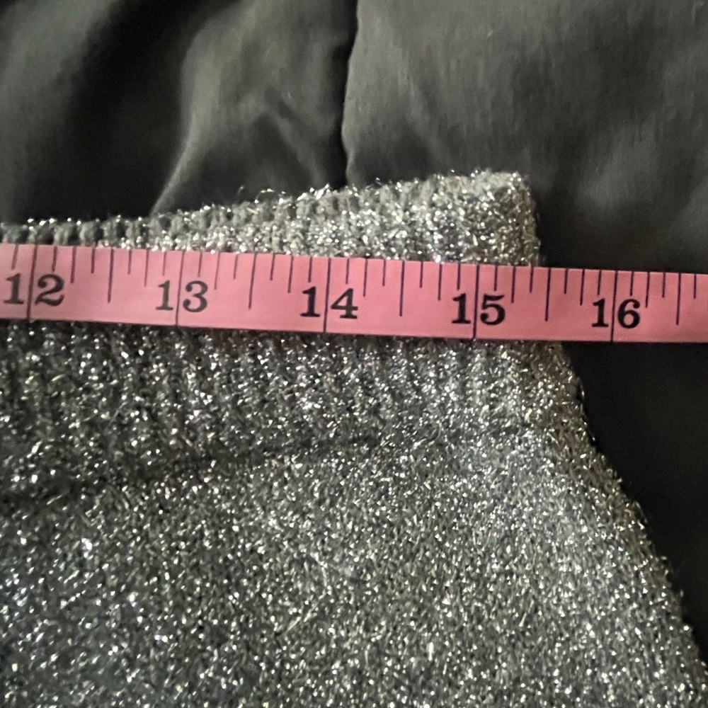 GANNI silver sparkle tinsel zip up mini skirt NWT new size large - Picture 11 of 16